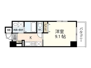 S-RESIDENCE宇品5丁目I【4階】の間取り