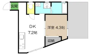 カーサブライト西秦泉寺【1階】の間取り