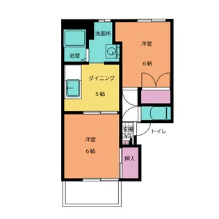 クレインハウス90 A【2階】の間取り