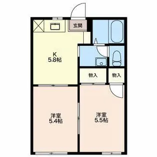 サニーハイツ【1階】の間取り