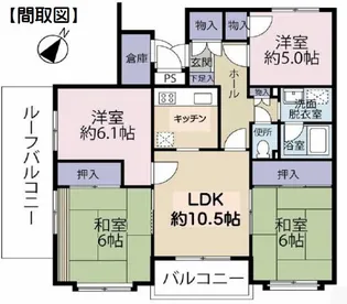 米ケ袋第2パーク・マンション【4階】の間取り