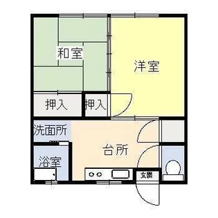 鳥原アパート【1階】の間取り