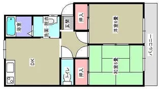 三友ハイツ【2階】の間取り