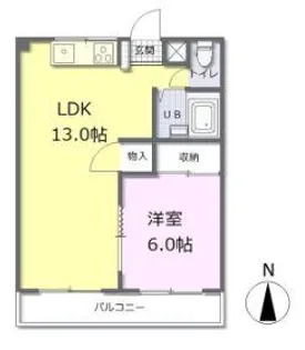 王子ハイツA【2階】の間取り