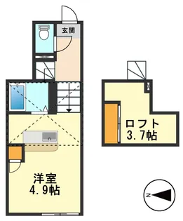 東京都江戸川区北小岩2【アパート】の間取り