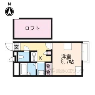レオパレススナッグビラ【1階】の間取り