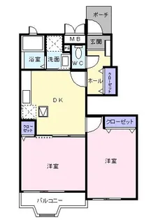 埼玉県川越市大字藤間【アパート】の間取り