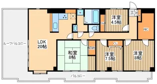 グランドール相模【4階】の間取り