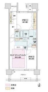 パークタワー勾当台公園【8階】の間取り