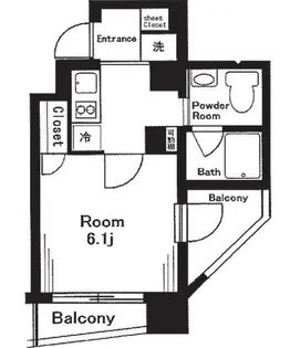 フロントシティ文京【8階】の間取り