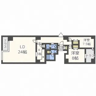 エルミタージュユリ【7階】の間取り