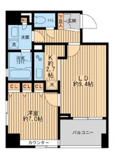 クリオ戸越銀座弐番館【15階】の間取り