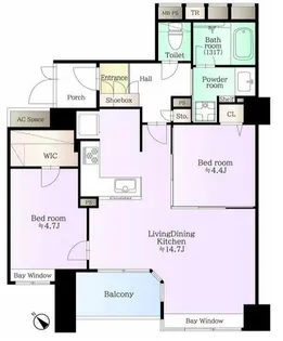 東京都中央区月島2【マンション】の間取り