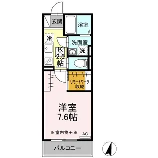 ウェルデンスD STAY B棟【2階】の間取り