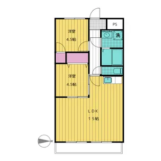リパルティーレ津新町B【3階】の間取り
