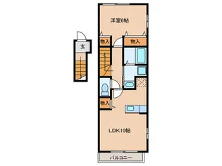 プリムローズIII【2階】の間取り