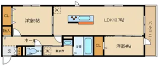 大阪府藤井寺市小山5【アパート】の間取り