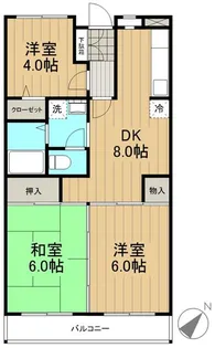 ファミール麻生【2階】の間取り