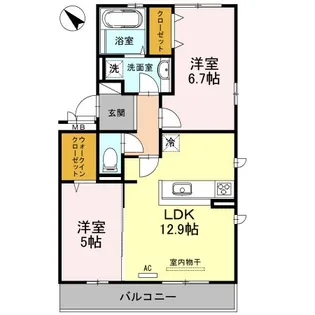 Le Grand 東山【2階】の間取り