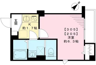 東京都新宿区戸塚町1【マンション】の間取り