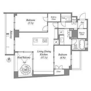 LaSante桜新町【9階】の間取り