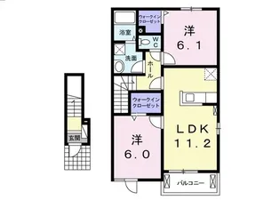 アライブ・サピー【2階】の間取り