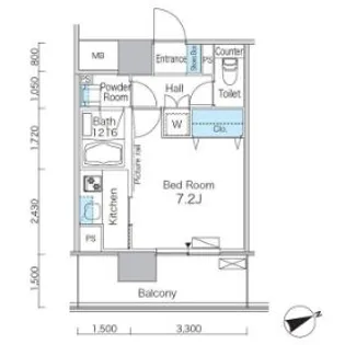 東京都港区海岸3【マンション】の間取り