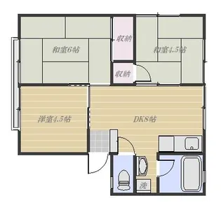ハイツ高橋【1階】の間取り