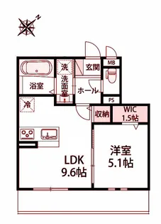カーサ・ルピナス【2階】の間取り