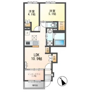 キルシュブリューテ【1階】の間取り
