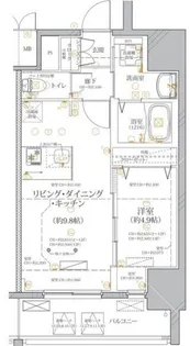 ディアレイシャス浅間町ステーションフロント【11階】の間取り