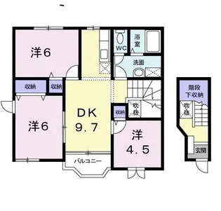 クレスト-ル高野III【2階】の間取り