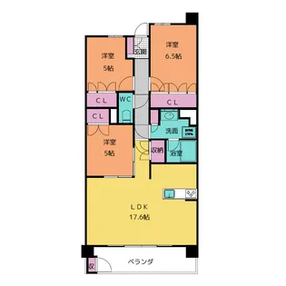 プラセシオン赤池ファースト【7階】の間取り
