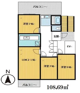 グレイストン【3階】の間取り
