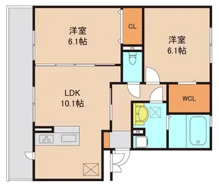 ガードナー百合ヶ丘【3階】の間取り