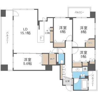 クリオ平岸【10階】の間取り