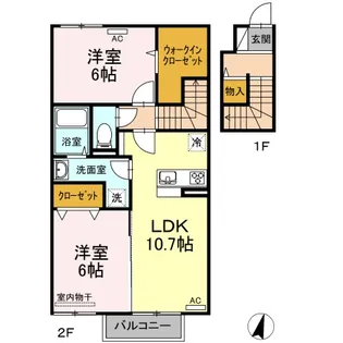 フラワーメゾン B棟【2階】の間取り