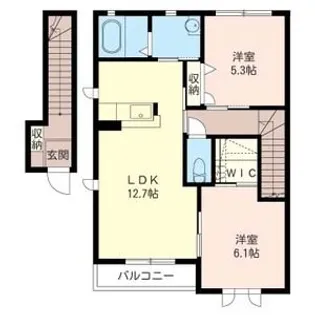 クレストウッド【2階】の間取り