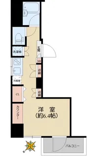 パレステュディオ文京根津【8階】の間取り