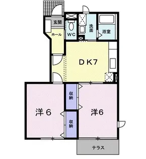 グリーンフェア【1階】の間取り
