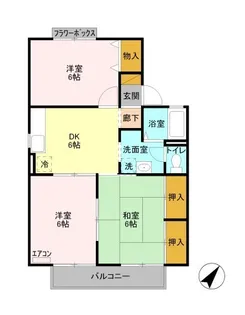 プルミエ・ラムールA【2階】の間取り