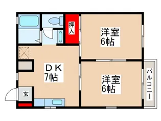 プルメリアガーデンD【1階】の間取り