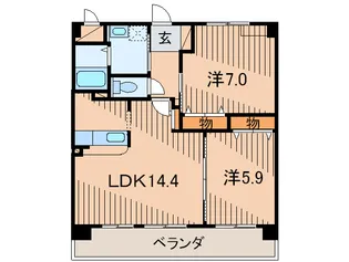 レジデンス口酒井【3階】の間取り