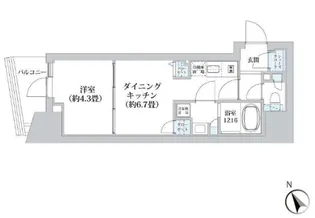 ライオンズフォーシア五反田【8階】の間取り