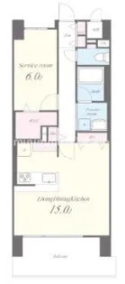 ラフェリーチェ難波【12階】の間取り