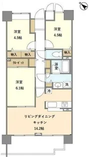 ブリリアントヨス【2階】の間取り