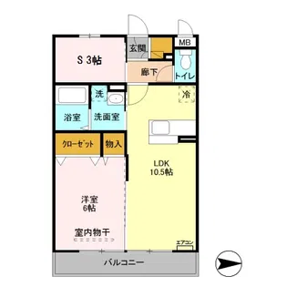リバーパーク蒲生 C【1階】の間取り