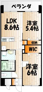 グランエスパシオ浅野【8階】の間取り