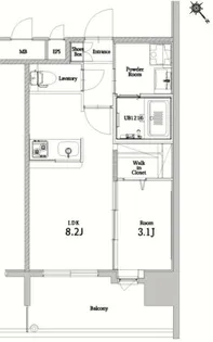 エンクレストベイ天神東II【4階】の間取り