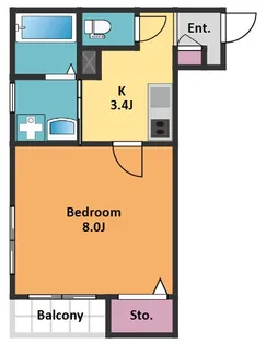 メゾン奈良【1階】の間取り